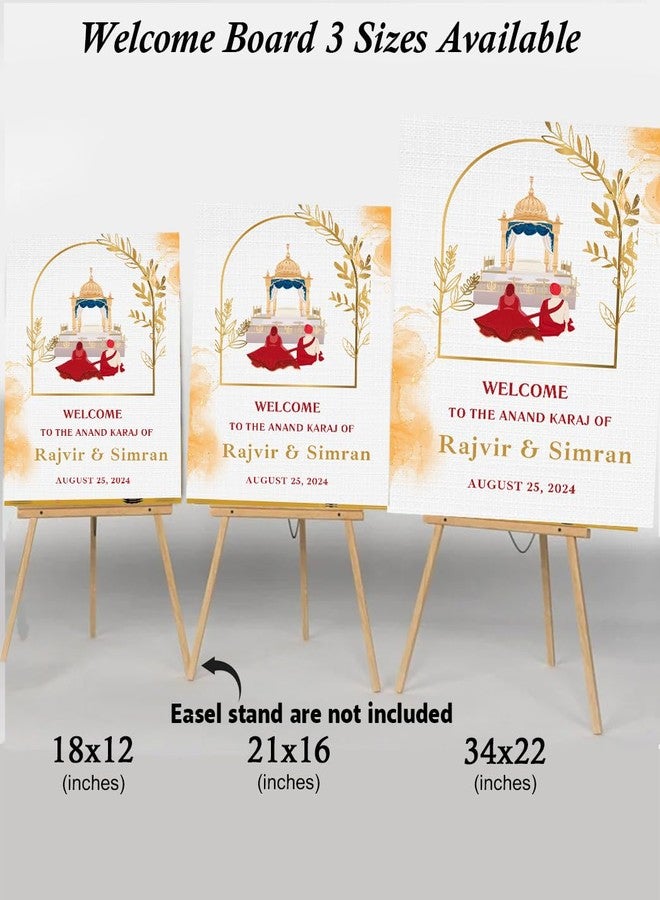 Theme My Party Indian Wedding Ceremony Sign Board - Personalized Welcome Board for Wedding - Image 4